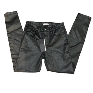 New! Gianni Bini Tori Black Coated Skinny Jean Size 26